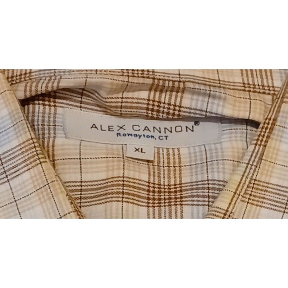 Alex Cannon Plaid Button Down Shirt Men's Size XL - Picture 9 of 9